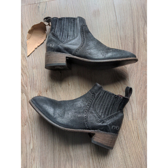 Bed Stu Ellice Low Chelsea Wester Boots Womens 7 Rough Oiled Suede - Picture 4 of 13